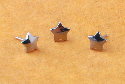 New Product ASTM F136 Titanium Body Piercing Jewelry Thread Parts Shape Five-pointed star Titanium Ear Jewelry
