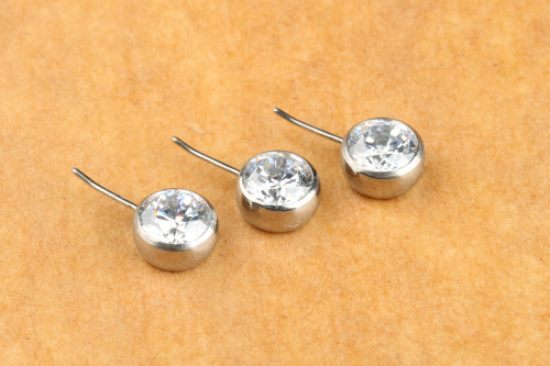 Piercing Jewelry AAAAA+ Zircon ASTM F136 Titanium Nose Jewelry Threadless Parts Titanium Body Piercing Jewelry