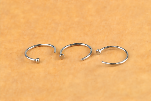 Titanium Jewelry Body Piercing ASTM F136 Titanium Jewelry 0.8*8mm 0.8*10mm Letter C Shape Jewellery Gift ASTM F136-w51