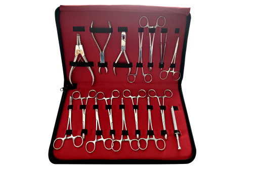 Nine Safe Piercing tool kit Pliers & Tweezers Combination 16PCS