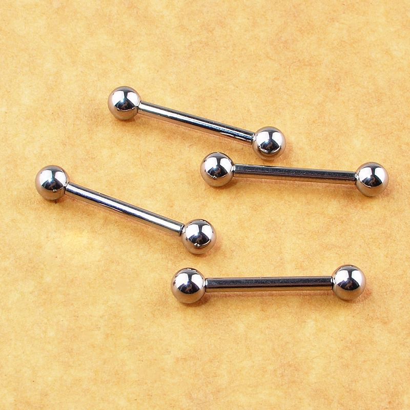 NSPJ ASTM F136 Titanium Externally Threaded 14G and 16G Micro Tongue