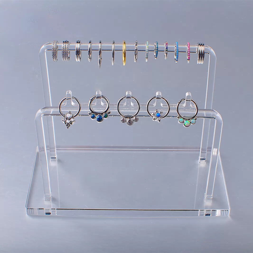 High Transparent Acrylic Hinged Segments jewelry display WithOut LOGO --DIS-7