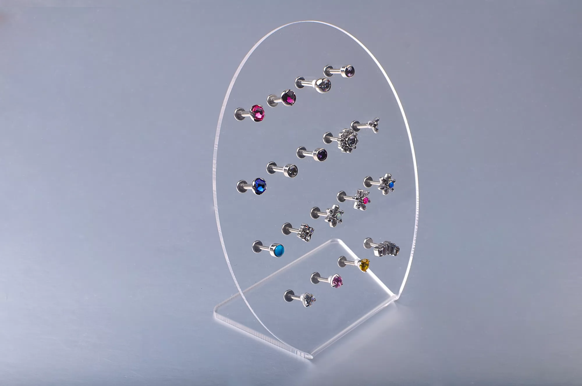Nine Safe Piercing Jewelry display rack no Logo High Transparent Acrylic-- DIS-10