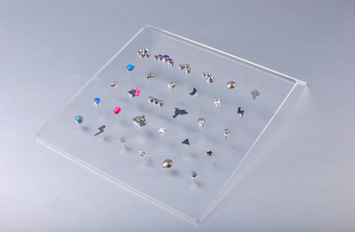Nine Safe Piercing Jewelry display rack no Logo High Transparent Acrylic -- DIS-9