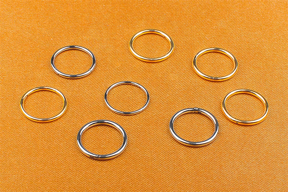 Ring Jewelry ASTM F136 Titanium Hinged Segments Open Hoop Nose Ring Ear Ring Body Piercing Jewelry  ASTM F136-W18