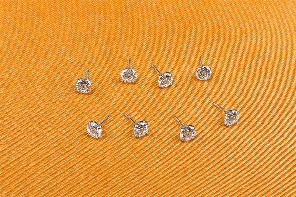 Pin Body Piercing ASTM F136 Titanium Jewelry Titanium Eyebrow Jewelry 3mm Crystal Shape Titanium