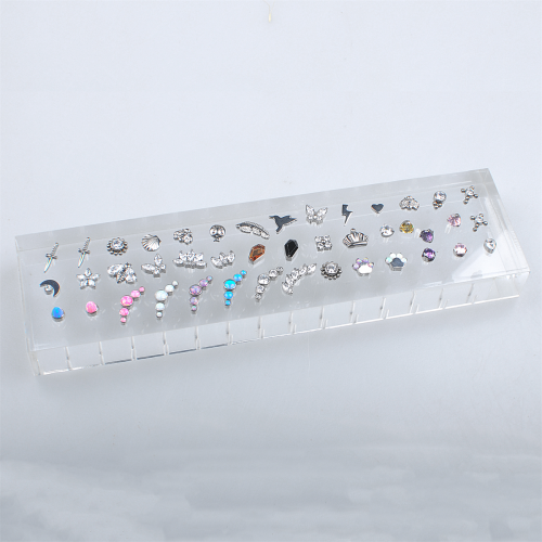 Nine Safe Piercing Jewelry display rack no Logo High Transparent Acrylic -- DIS-13