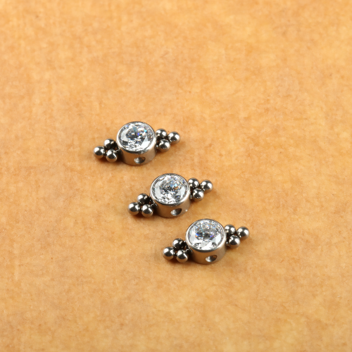 Piercing Jewelry ASTM F136 Titanium jewelry Captive Ring titanium labret with Zircon nose pin Body Piercing Jewelry ASTM F136-W15