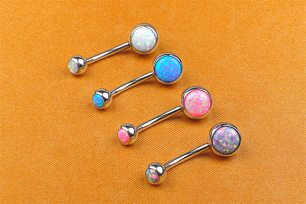Titanium piercing jewelryOpal Navel Jewelry Body piercing Jewelry ASTM