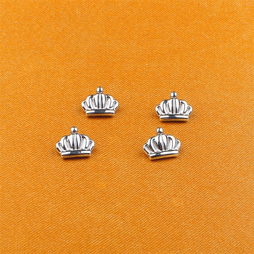 ASTM-F136 new handmade jewelry crown queen hollow stud earrings fashion female titanium jewelry -P125