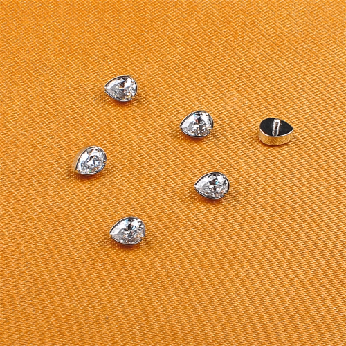 Wholesale Price 1~3mm Round cut CZ Synthetic Loose Stones Cubic Zirconia for ASTM-F136 titanium 16G Jewelry --P132