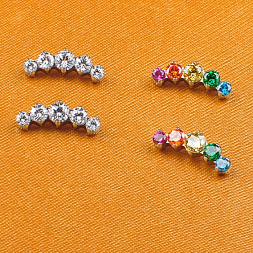 Titanium jewelry Brightly colored piercing jewelry astmf136 titanium lady body piercing jewelry ear piercing jewelry--P091