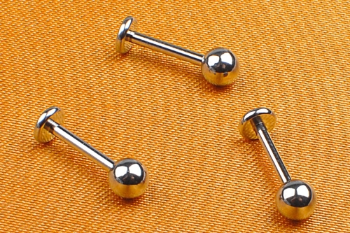 ASTM F136 Titanium wholesale curved bottom external threaded rod labret monroe lip ring tragus helix earring stud piercing jewelry